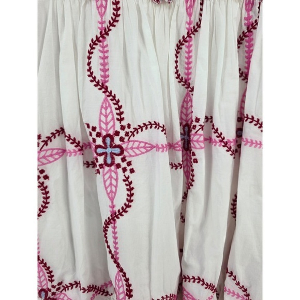 Anthropologie M Embroidered Sleeveless Babydoll Mini Dress NWT Small Flaw - Picture 6 of 16